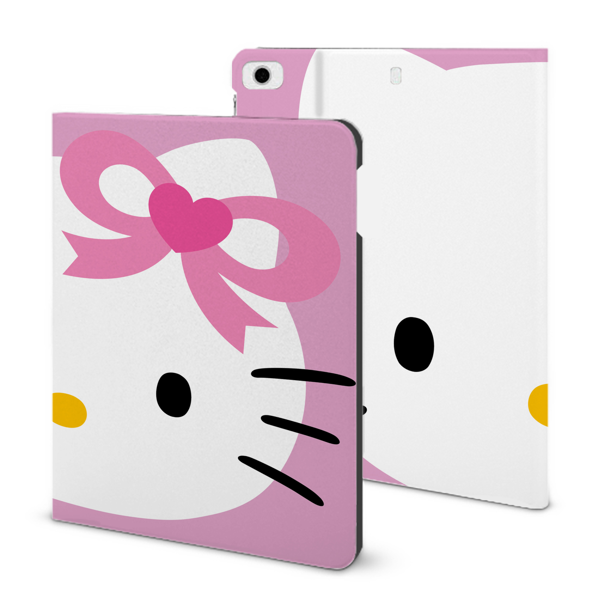 （画像用） Hello Kitty ハローキティ IPad ケース ブック型 PUレザー TPU 耐衝撃 軽量 薄型 ペン収納なし 全面保護 IPad 各モデル対応